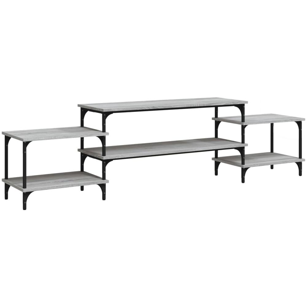 Mobile Porta Tv Grigio Sonoma 197x35x52 Cm In Legno Multistrato - Foto 2