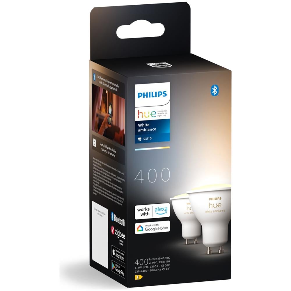 Hue White Ambiance GU10 - Faretto Connesso - (Confezione Da 2) - Foto 3