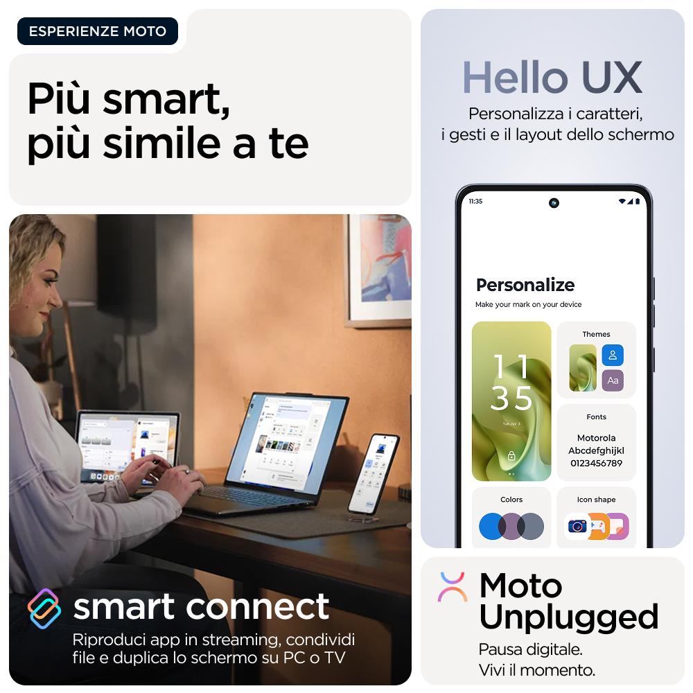 Moto G86 Power 5G 512GB 8GB Ram Display 6.67''pOLED Main Camera 50MP Doppia Sim Usb Tipo-C Android 15 Dimensity 7300 6720mAh Pantone Spellbound - Foto 15