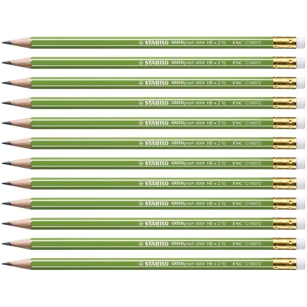 GREENgraph - Matita in Grafite Ecosostenibile - con gommino - certificata FSC - Display con 60 matite - Foto 2