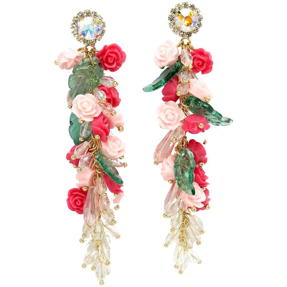 Collezione Diva Orecchini a Lampadario Floreali - Foto 1