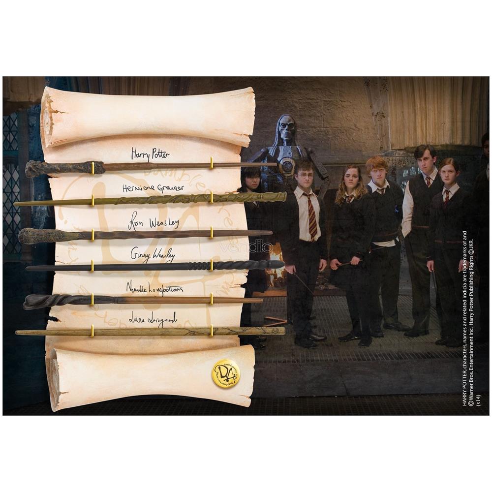 Dispay 6 Bacchette Armata Di Silente Harry Potter Wand Dumbledore Army Noble - Foto 2