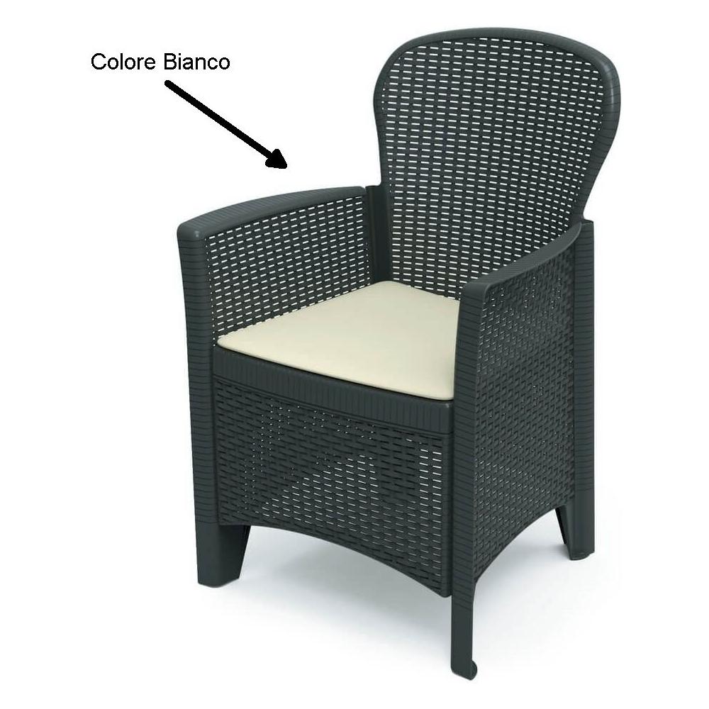 Poltrona Componibile Con cuscino Colore Bianco - Modello Folia - Foto 1