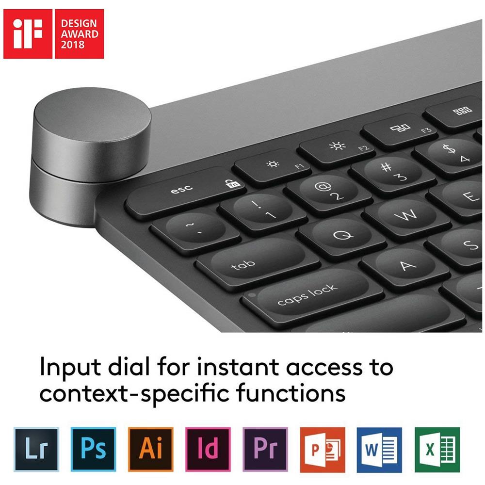 Craft RF Wireless + Bluetooth QWERTZ Tedesco Nero, Grigio tastiera - Foto 1