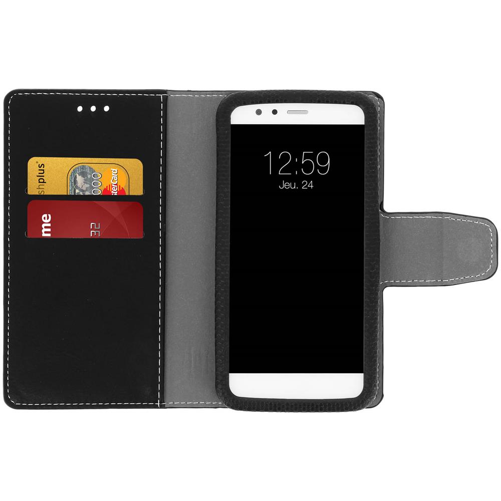Custodia Smartphone 5.0' A 5.5' Universale Portafoglio Nero Slide Cover - Foto 10