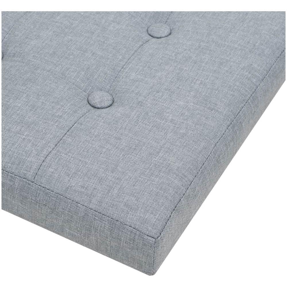 Sgabello Pieghevole In Simil Lino 38x38x38 Cm Grigio Chiaro - Foto 7