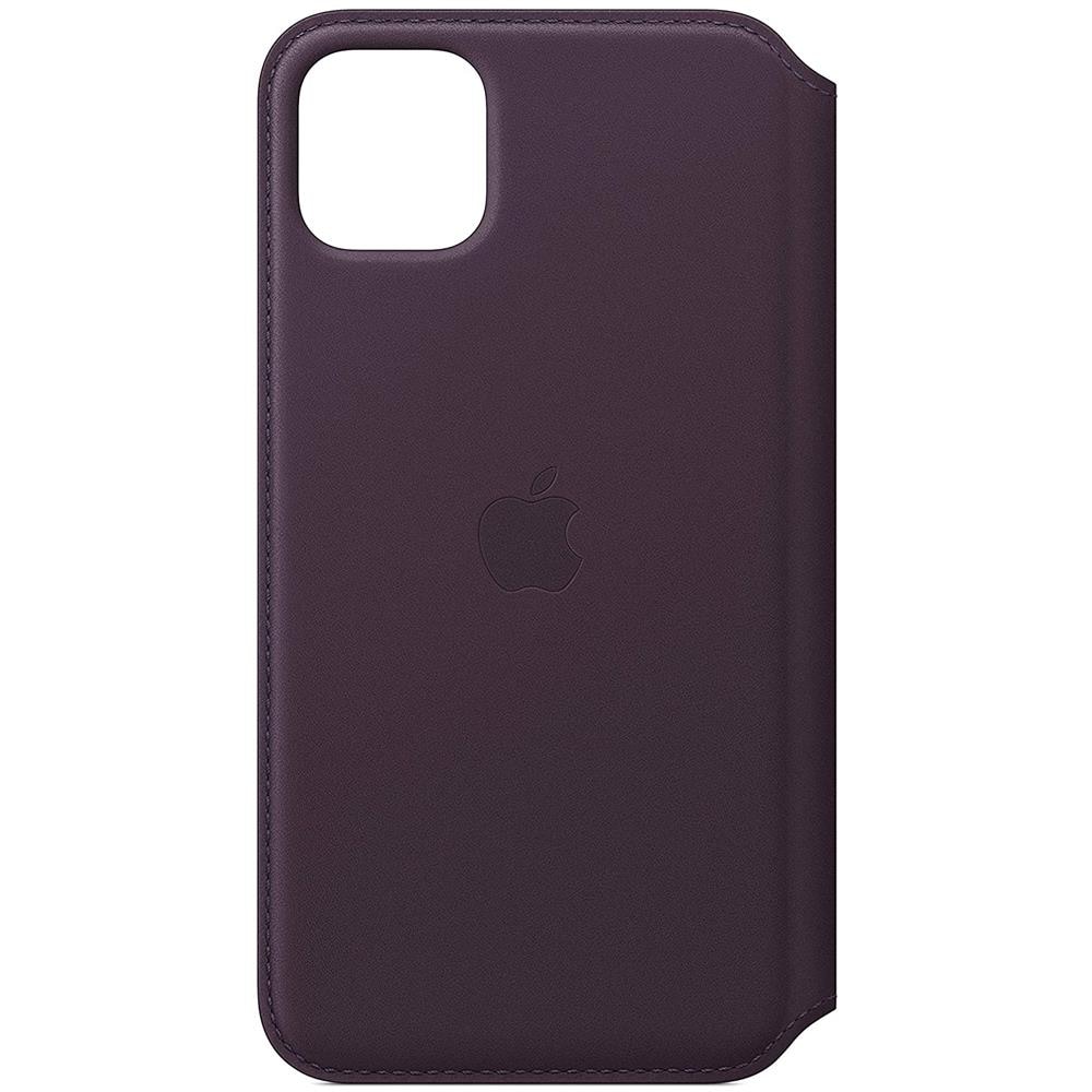 Custodia Folio in Pelle per iPhone 11 Pro Max Colore Melanzana - Foto 1