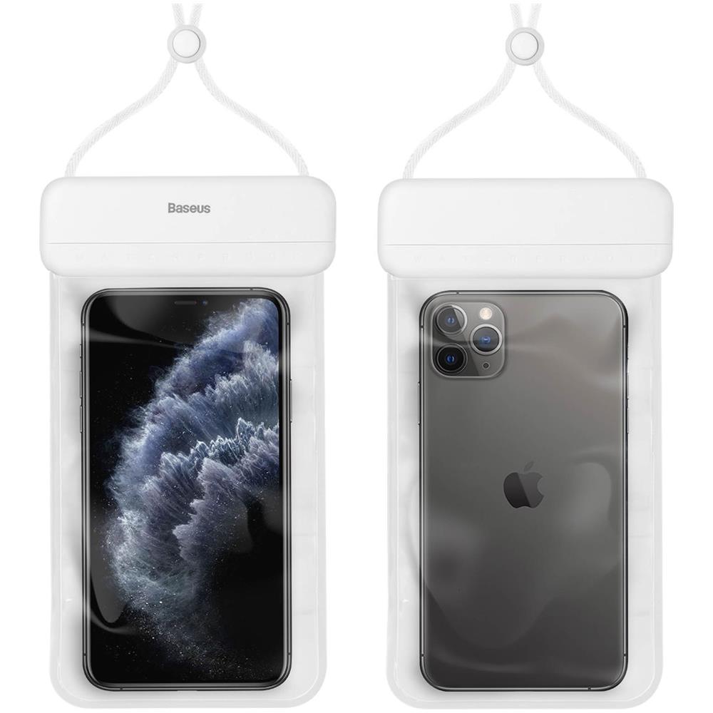 Custodia Impermeabile Smartphone Fino A 7,2 Pollici Touch Let's Go Baseus Bianco - Foto 1