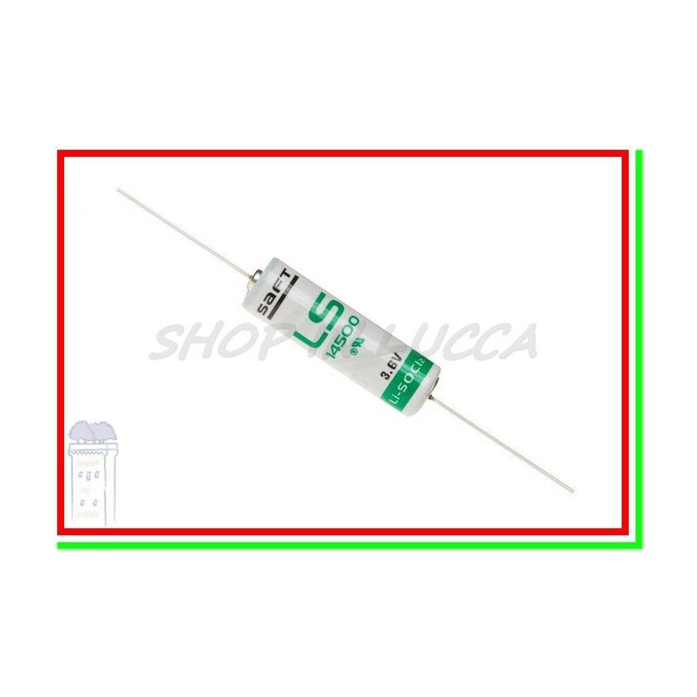 Ls14500 Cna Batteria Pila Litio 2600mah 3,6v Li-socl2 Stilo Aa Assiale Saldare Reofori Terminali A Filo Per Saldatura - Foto 4
