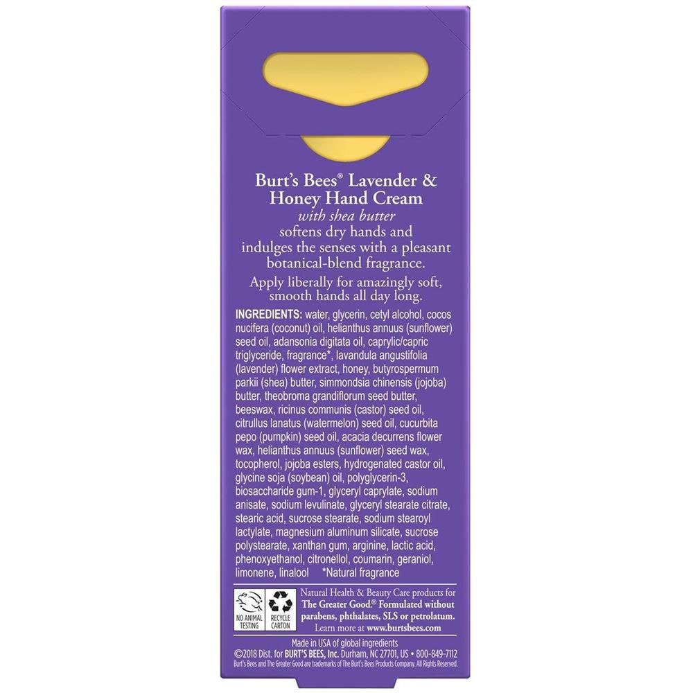 Burt Bees Crema Idratante Mano Con Burro Di Karit Lavanda E Miele 1 Tubo 283 G - Foto 4