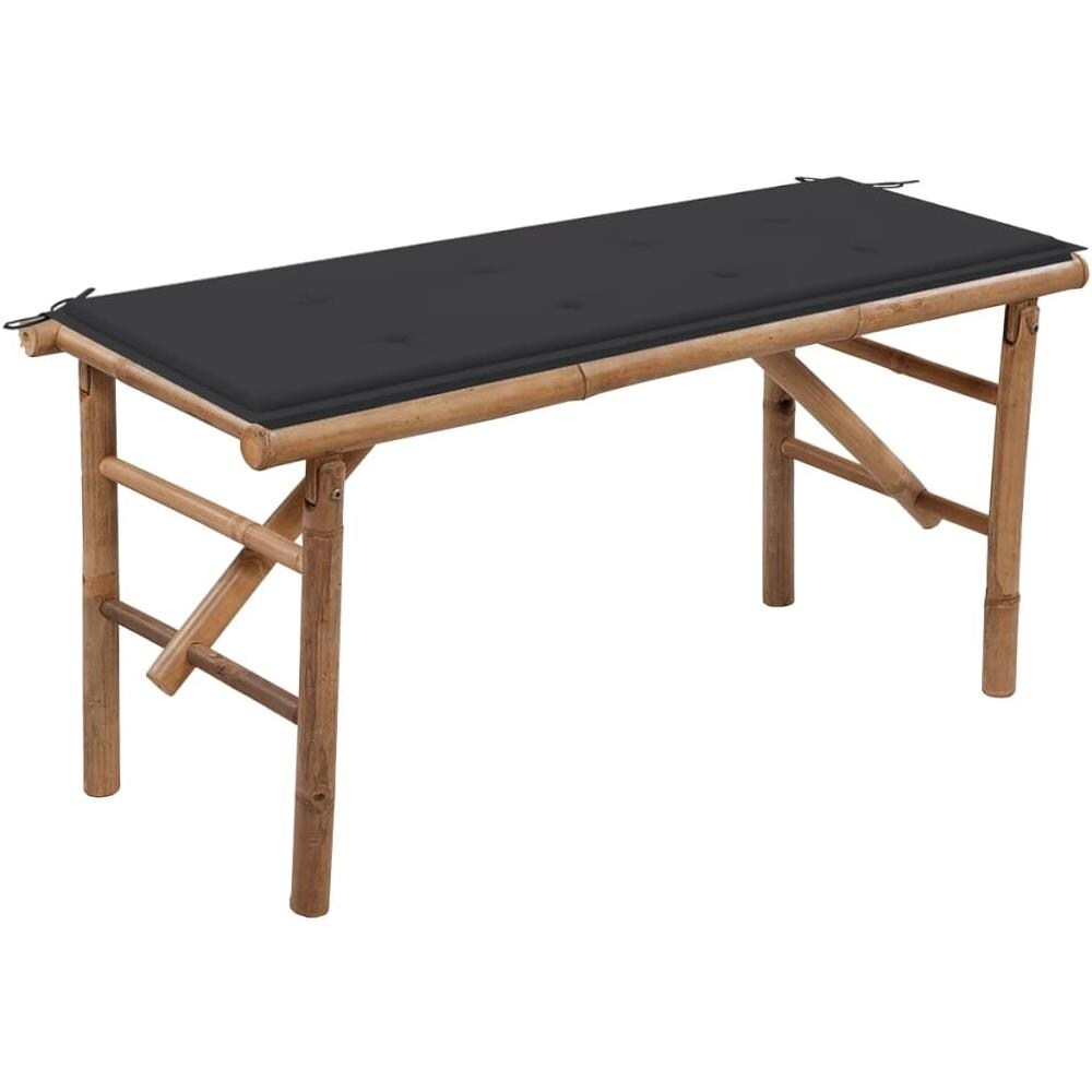 Panca Da Giardino Pieghevole Con Cuscino 118 Cm In Bamb? - Foto 1