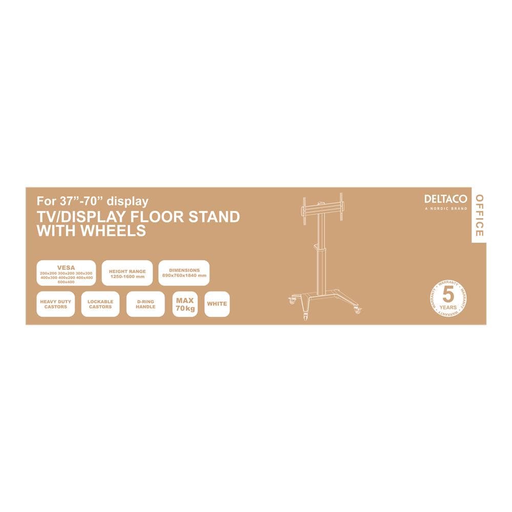 Carrello Espositore Per Ufficio, 37 ""-70"", 70 Kg, Bianco - Foto 10