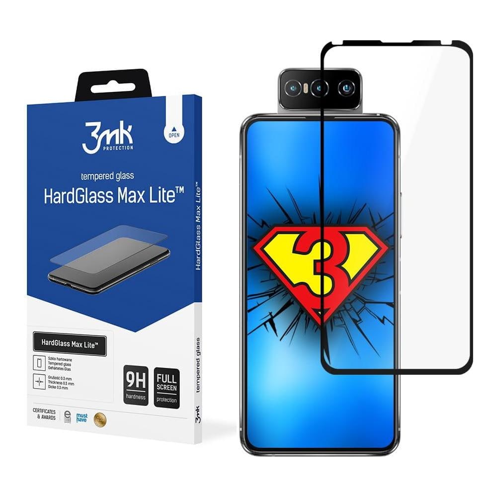 Hardglass Max Lite Asus, Zenfone 7 Lite, Vetro Temperato, Nero, Proteggi Schermo Trasparente - Foto 3