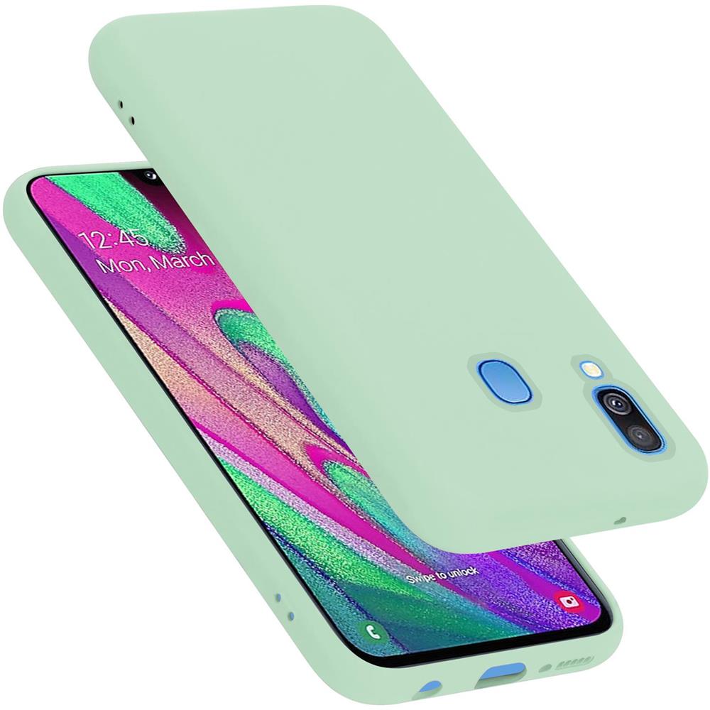 Custodia Compatibile Con Samsung Galaxy A40 In Liquid Verde Chiaro - Coperchio Protettivo In Silicone Tpu Flessibile - Foto 1