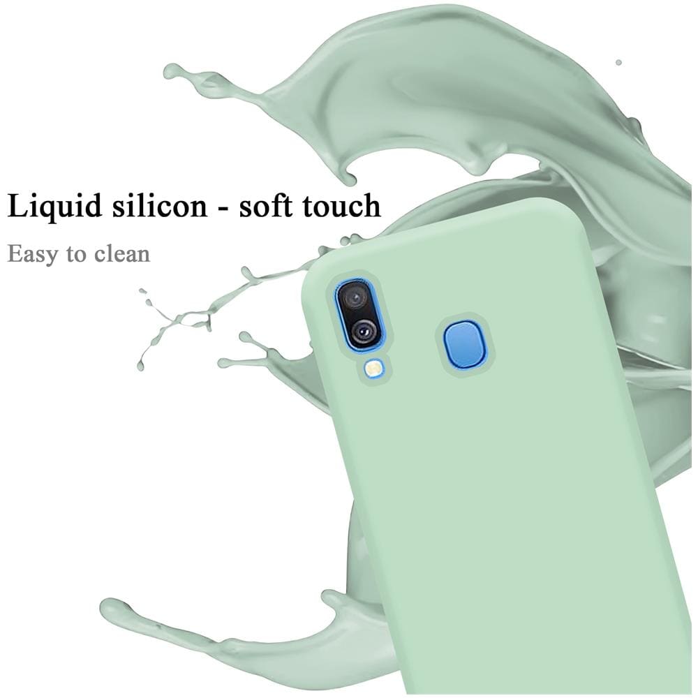 Custodia Compatibile Con Samsung Galaxy A40 In Liquid Verde Chiaro - Coperchio Protettivo In Silicone Tpu Flessibile - Foto 2