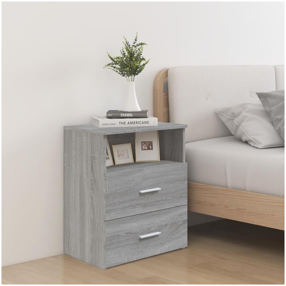 Comodini 2 Pz Grigio Sonoma 50x32x60 Cm - Foto 2