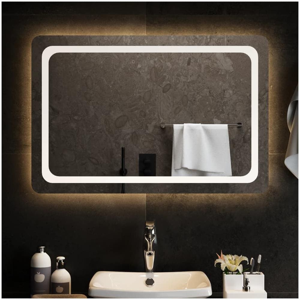 Specchio Da Bagno Con Luci Led 90x60 Cm - Foto 1