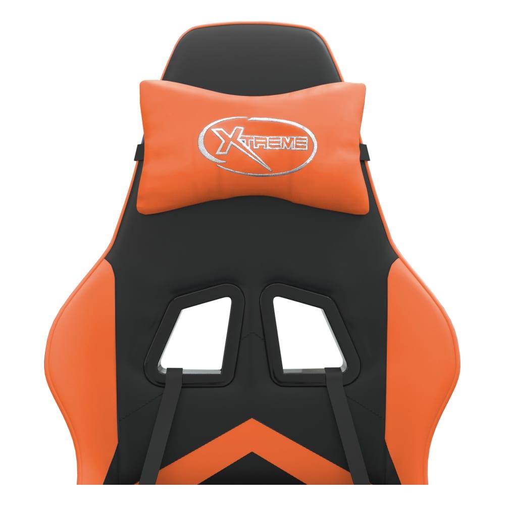 Sedia Da Gaming Nero E Arancione In Similpelle - Foto 11