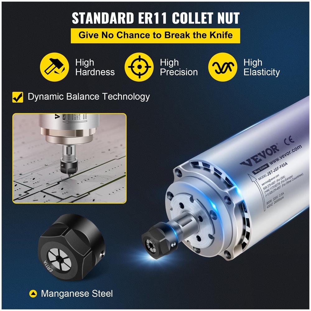 Motore Mandrino Raffreddato Ad Aria, Macchine E Accessori Cnc (4kw) - Foto 2