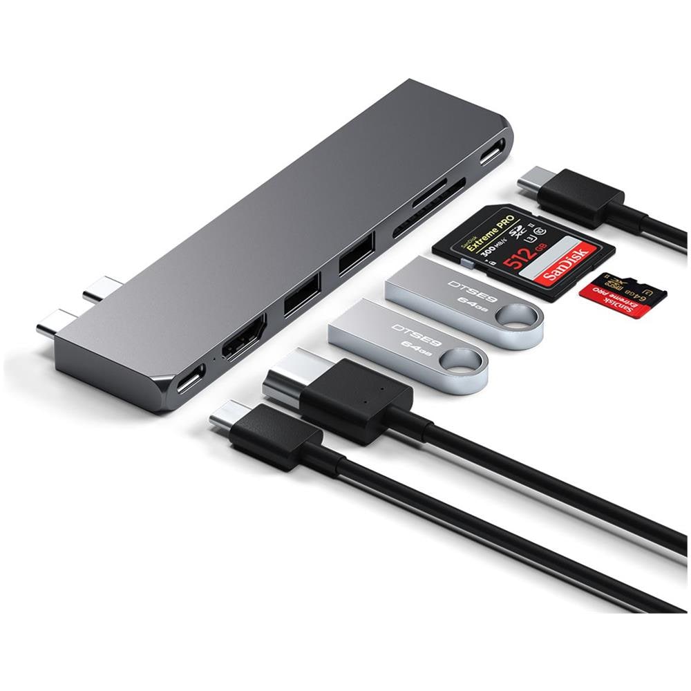 Adattatore per Macbook Pro Hub Slim, Grigio - Foto 2