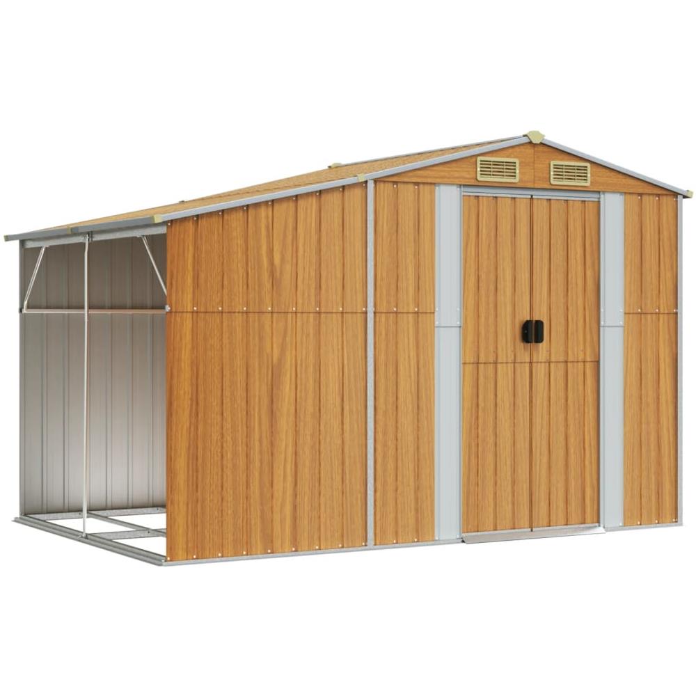 Capanno Giardino Marrone Chiaro 277x192,5x179cm Acciaio Zincato - Foto 1