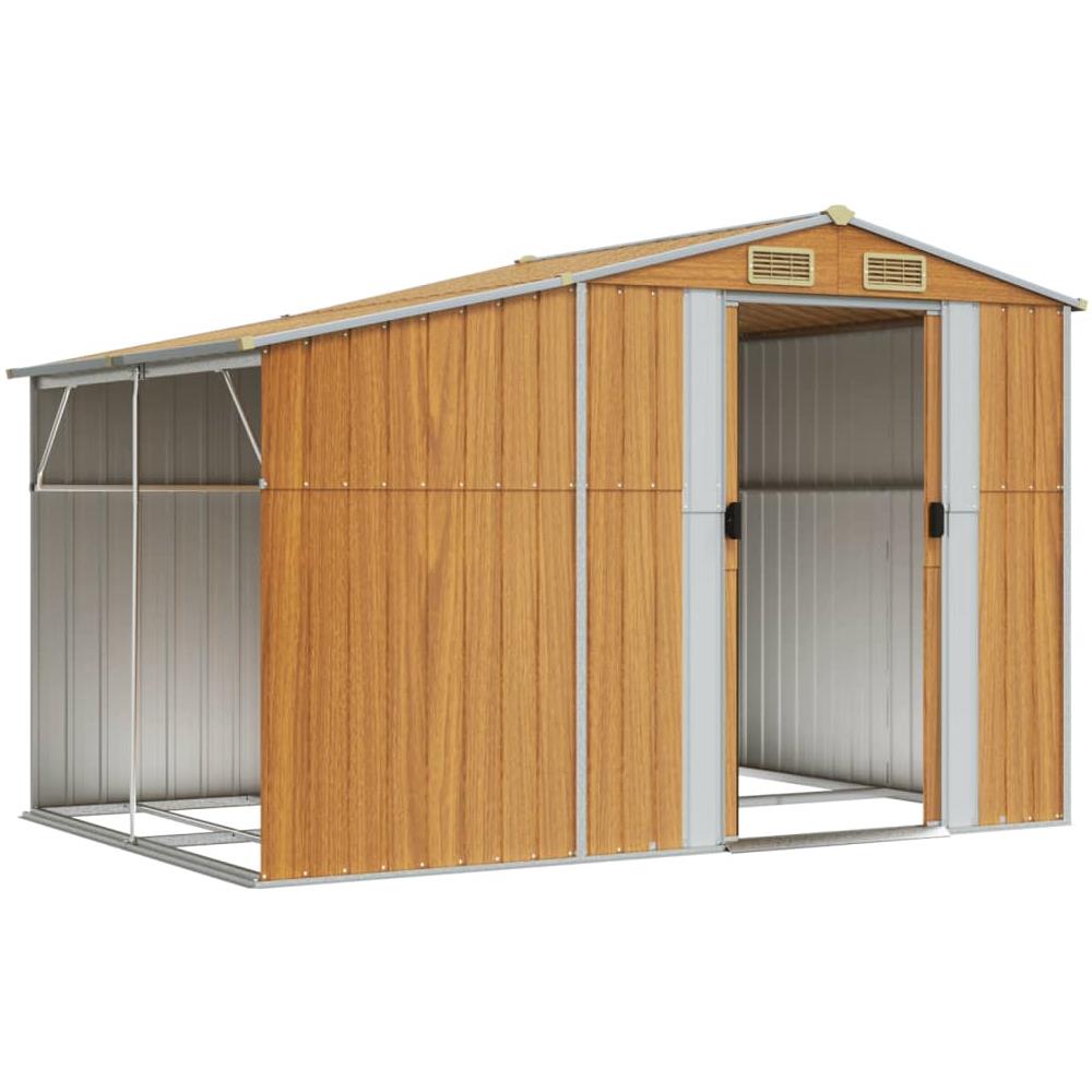 Capanno Giardino Marrone Chiaro 277x192,5x179cm Acciaio Zincato - Foto 8