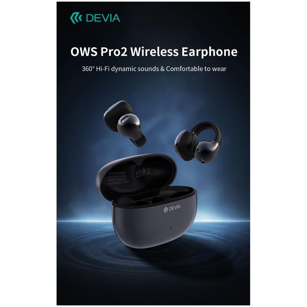 Auricolari EM402 wireless senza inserimento nell'orecchio OWS Pro2 Neri - Foto 1