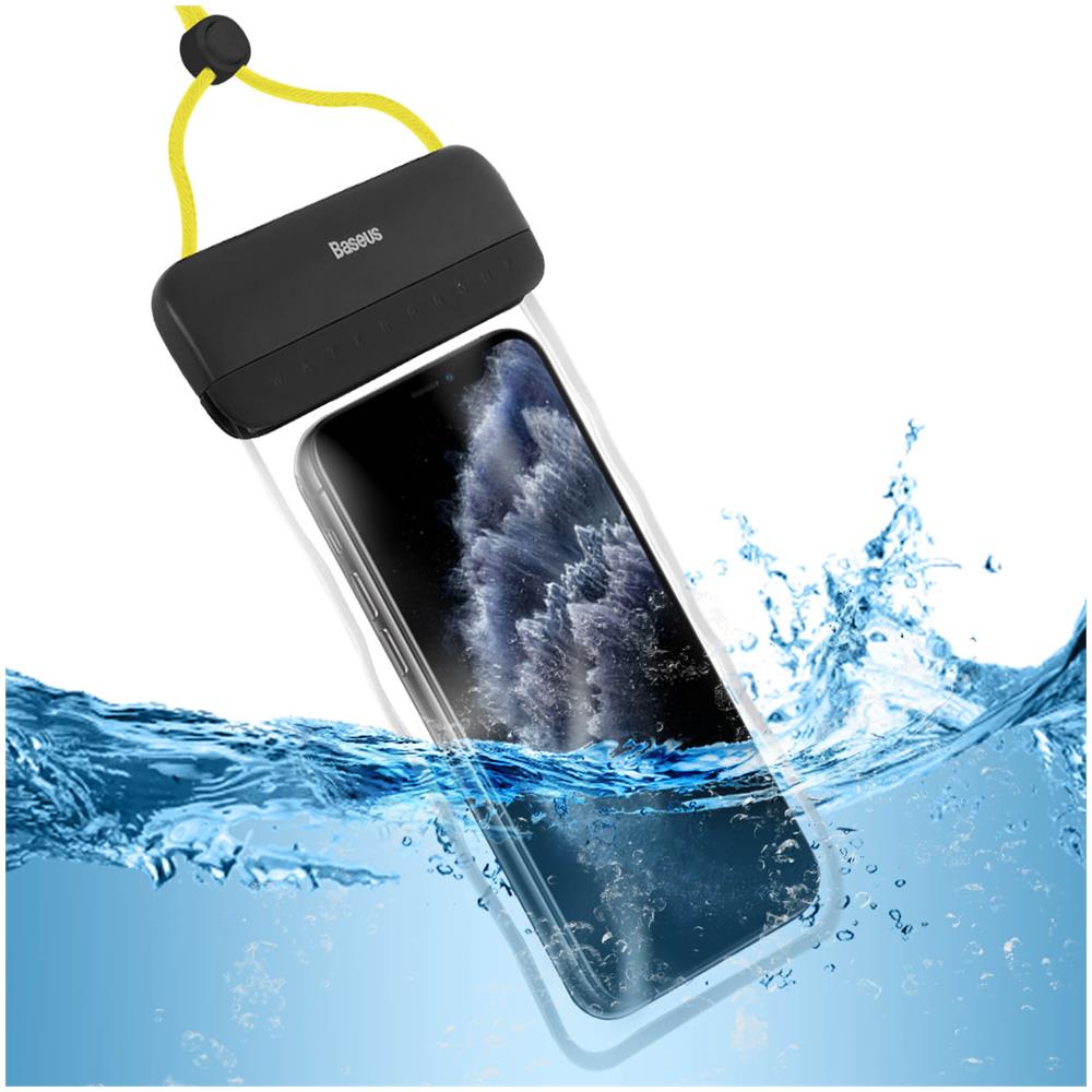 Custodia Impermeabile Smartphone Fino A 7,2 Pollici Touch Let's Go Baseus Giallo - Foto 5