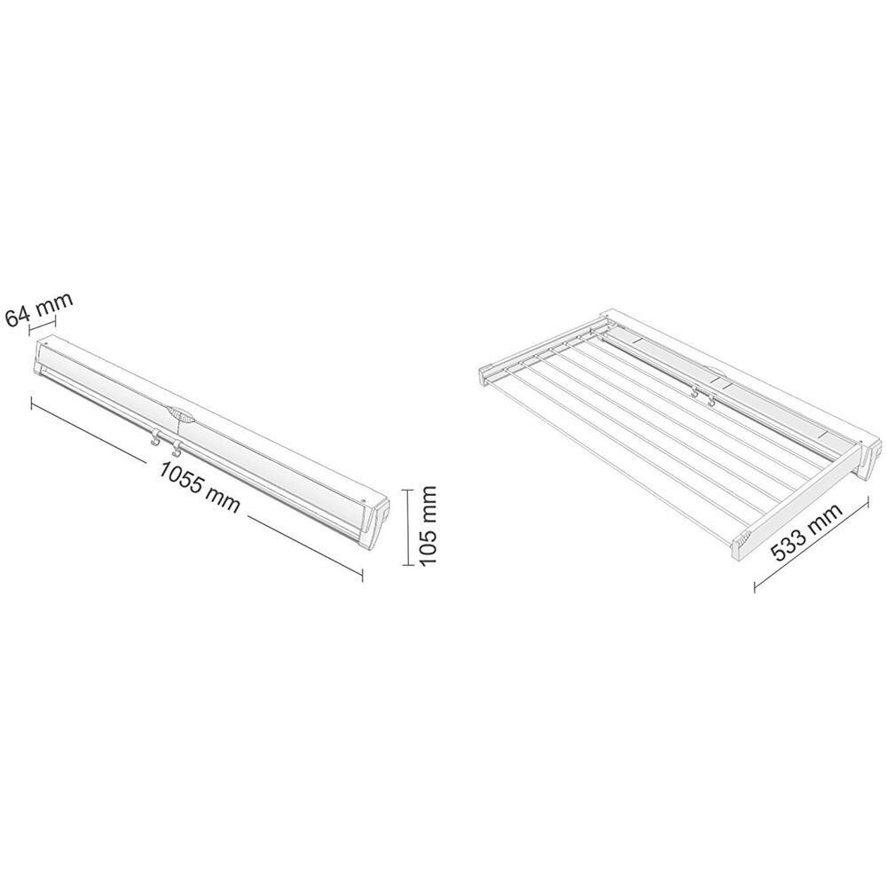 Stendibiancheria Artweger Artdry100, Lunghezza Asciugatura 6 M Larghezza: 100 Cm Bianco - Foto 4