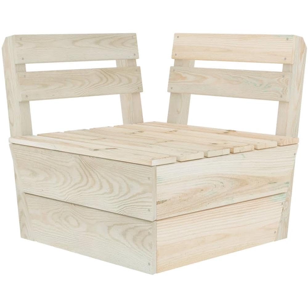 Divano Angolare Modulare su Pallet in Legno di Abete Impregnato - Foto 1