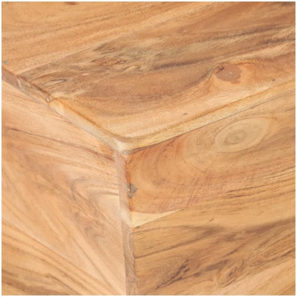 Tavolino Da Caff A Forma Di V 66x66x30 Cm In Legno Di Acacia - Foto 2