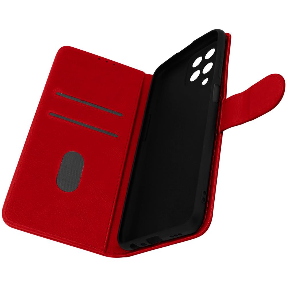 Custodia Samsung Galaxy M12 Protezione Con Portacarte Funzione Supporto Rossa - Foto 1