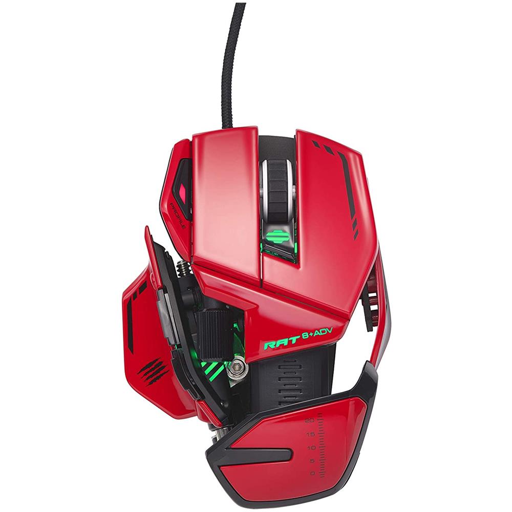 Mouse R. A. T 8+ ADV Ottico 11 Tasti 20000 DPI Colore Nero e Rosso - Foto 2