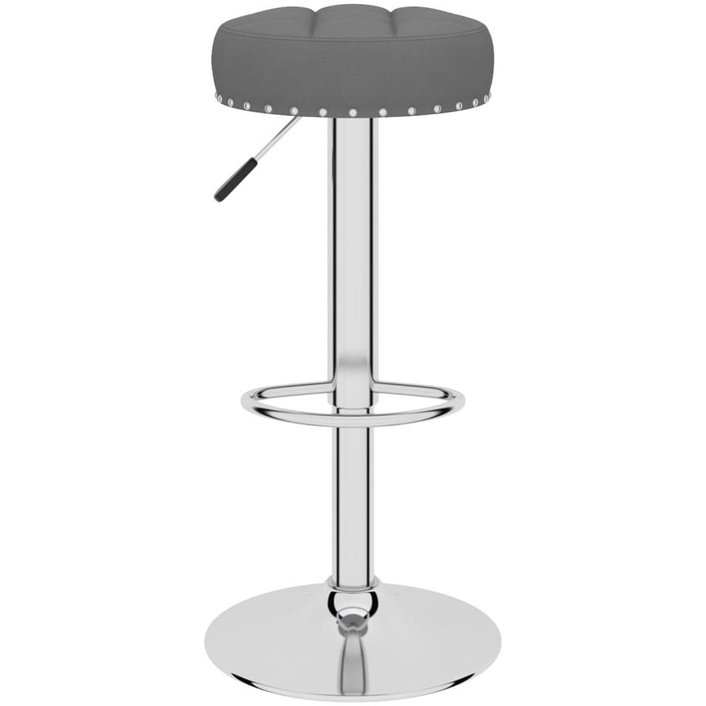 Sgabelli Da Bar 2 Pz Grigio Scuro In Tessuto - Foto 3