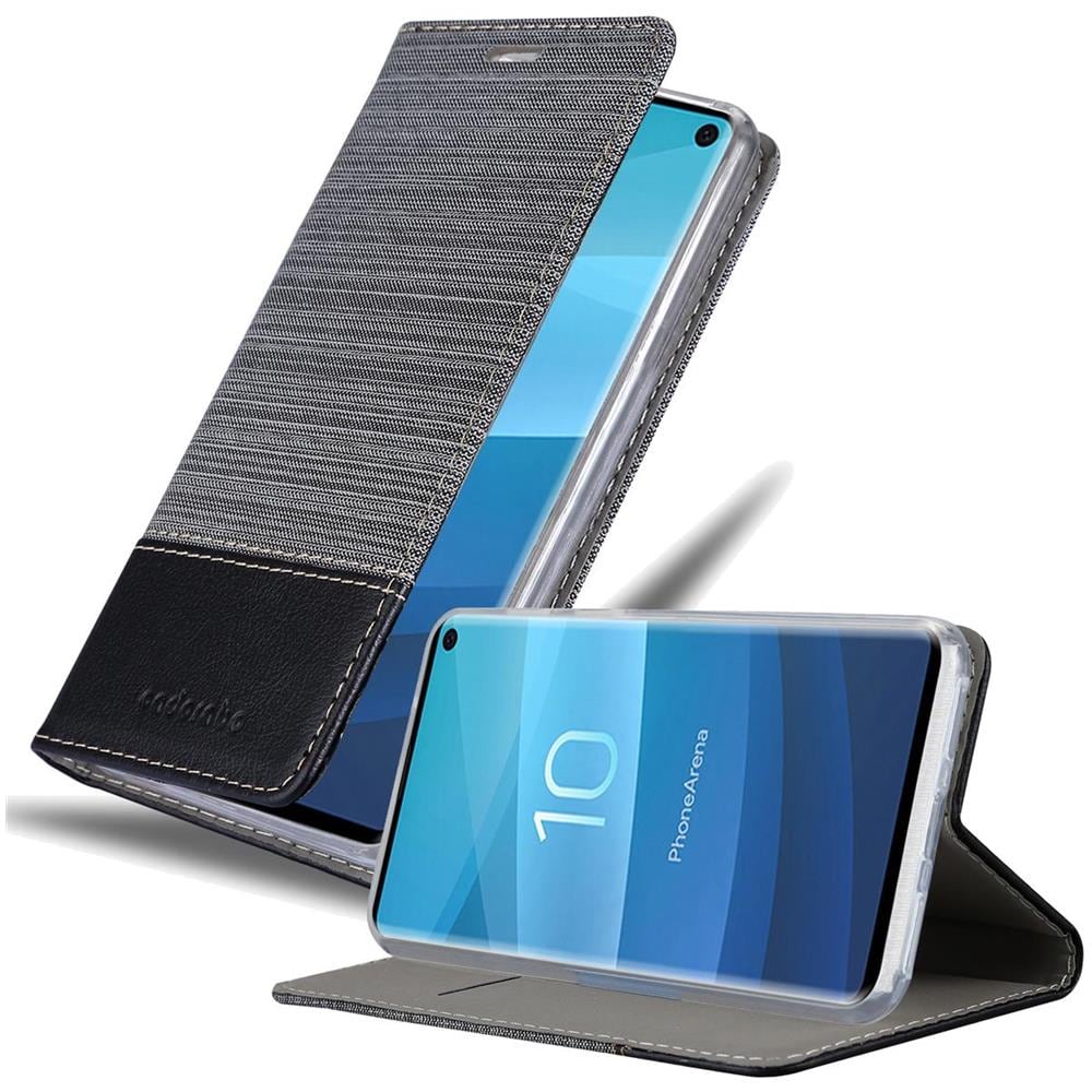 Custodia Compatibile Con Samsung Galaxy S10 5g In Grigio Nero - Coperchio Protettiva Con Chiusura Magnetica, Funzione Stand E Tasca Per Le Carte - Foto 1