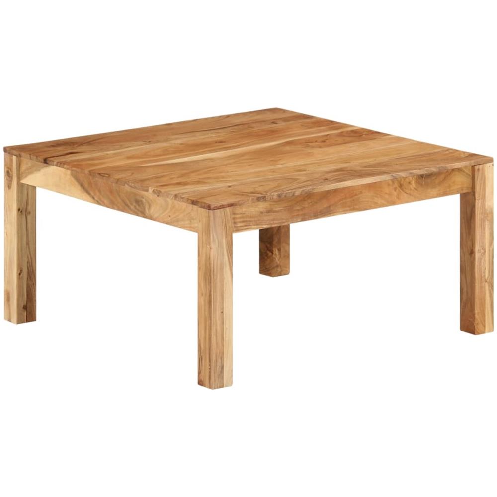 Tavolino Da Salotto 80x80x40 Cm In Legno Massello Di Acacia - Foto 4