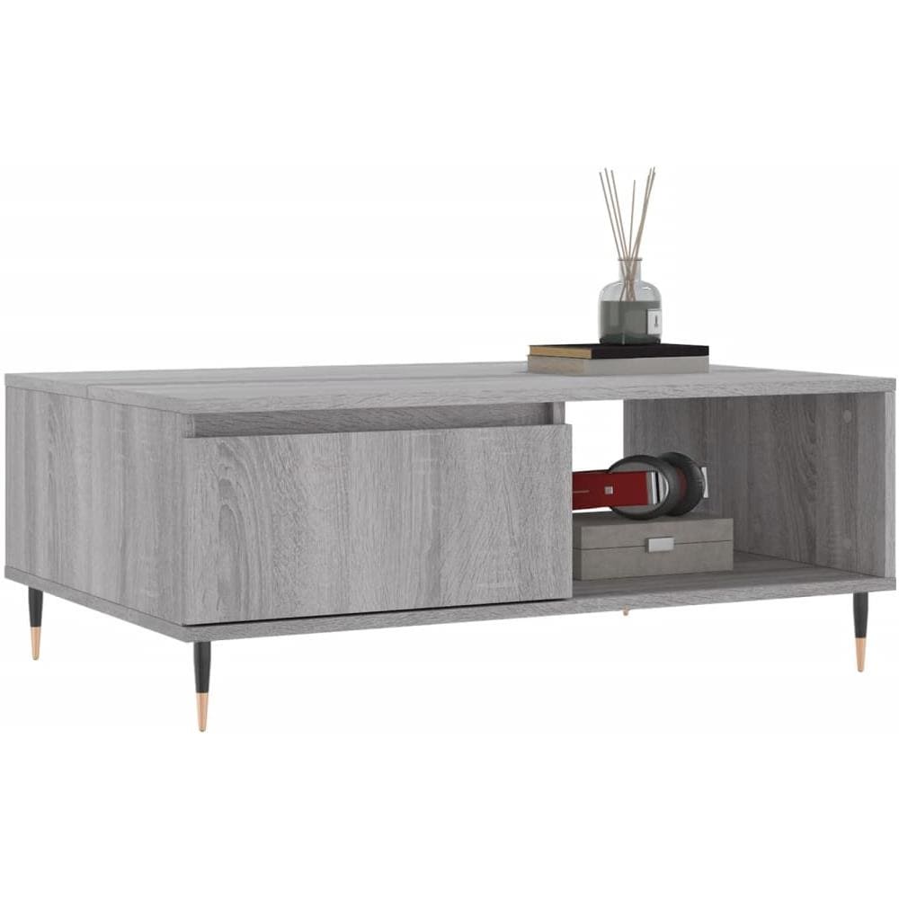 Tavolino Da Salotto Grigio Sonoma 90x60x35 Cm Legno Multistrato - Foto 3