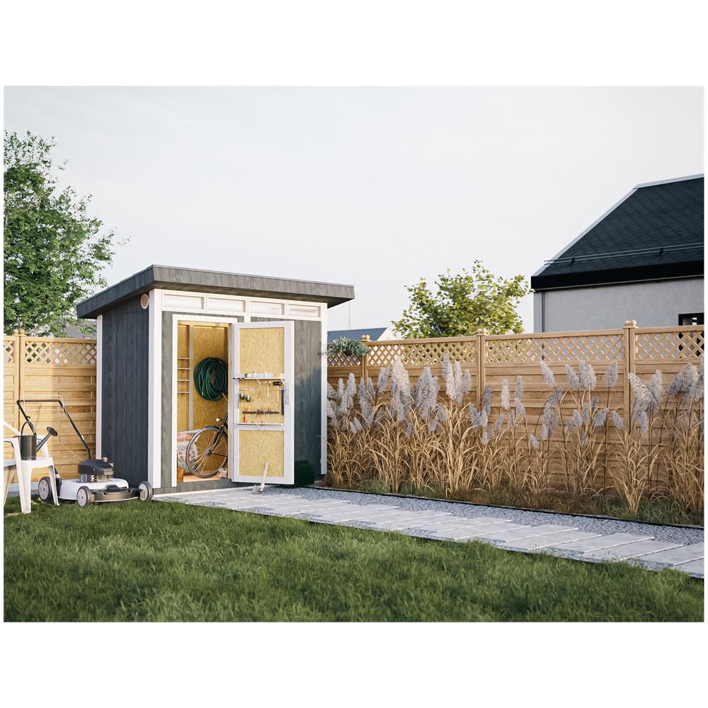 Casetta da giardino con pannelli in legno Lp Smartside 3m2 con pavimento e piastrelle bituminose - L161x294x239 cm - M901 - Rosso sequoia - Foto 2