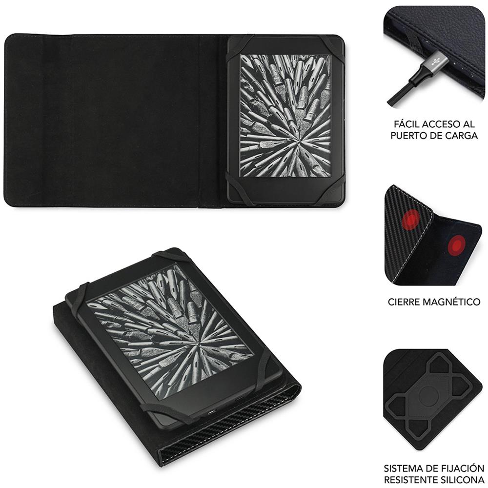 SUB-CUE-1EC001 custodia per e-book reader 15,2 cm (6") Custodia a libro Nero - Foto 2