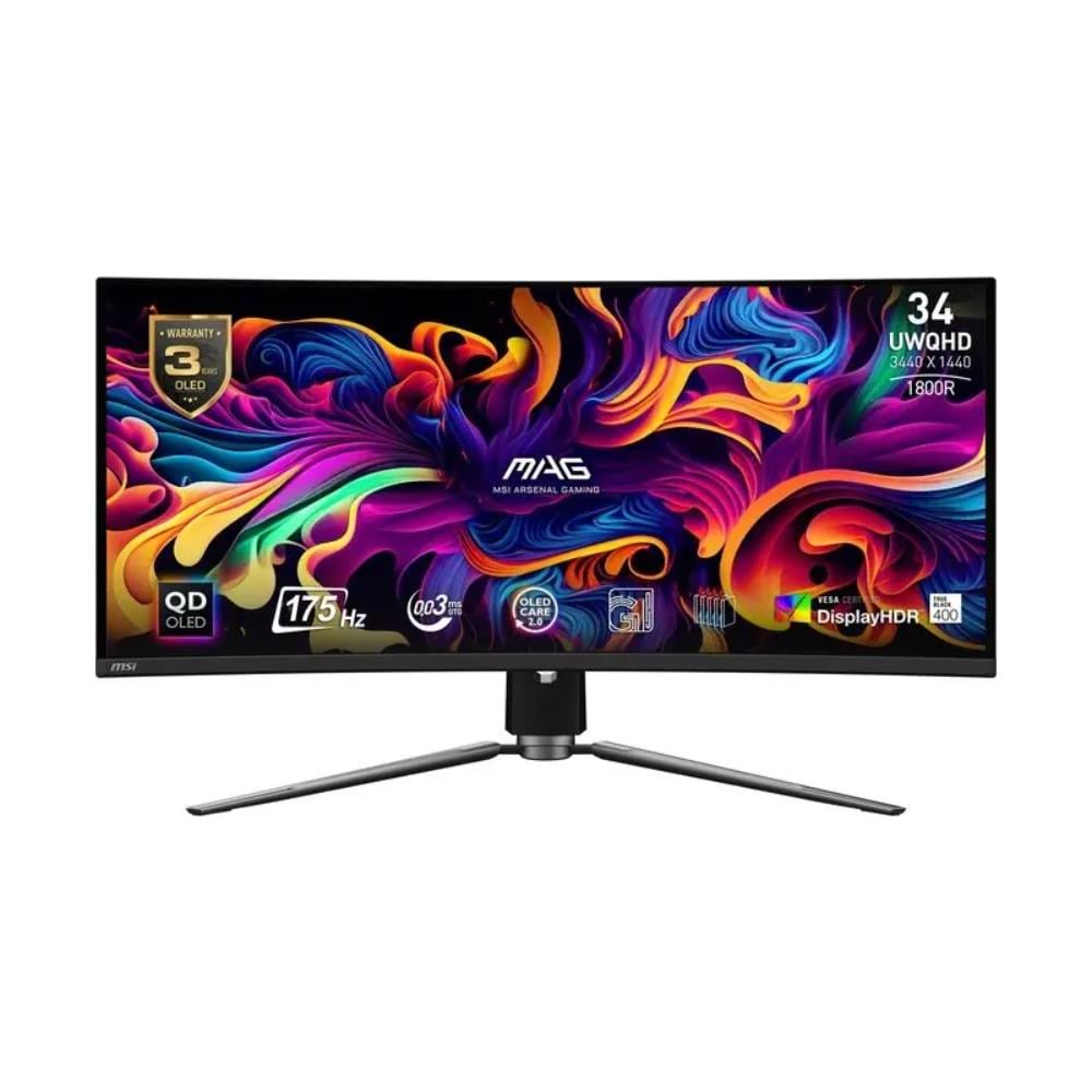 Monitor 34" QD-OLED OLED MAG 341CQP UltraWide Quad HD 3440 x 1440 Pixel Tempo di Rsposta 0.03 ms Frequenza di Aggiornamento 175 (Hz) - Foto 1