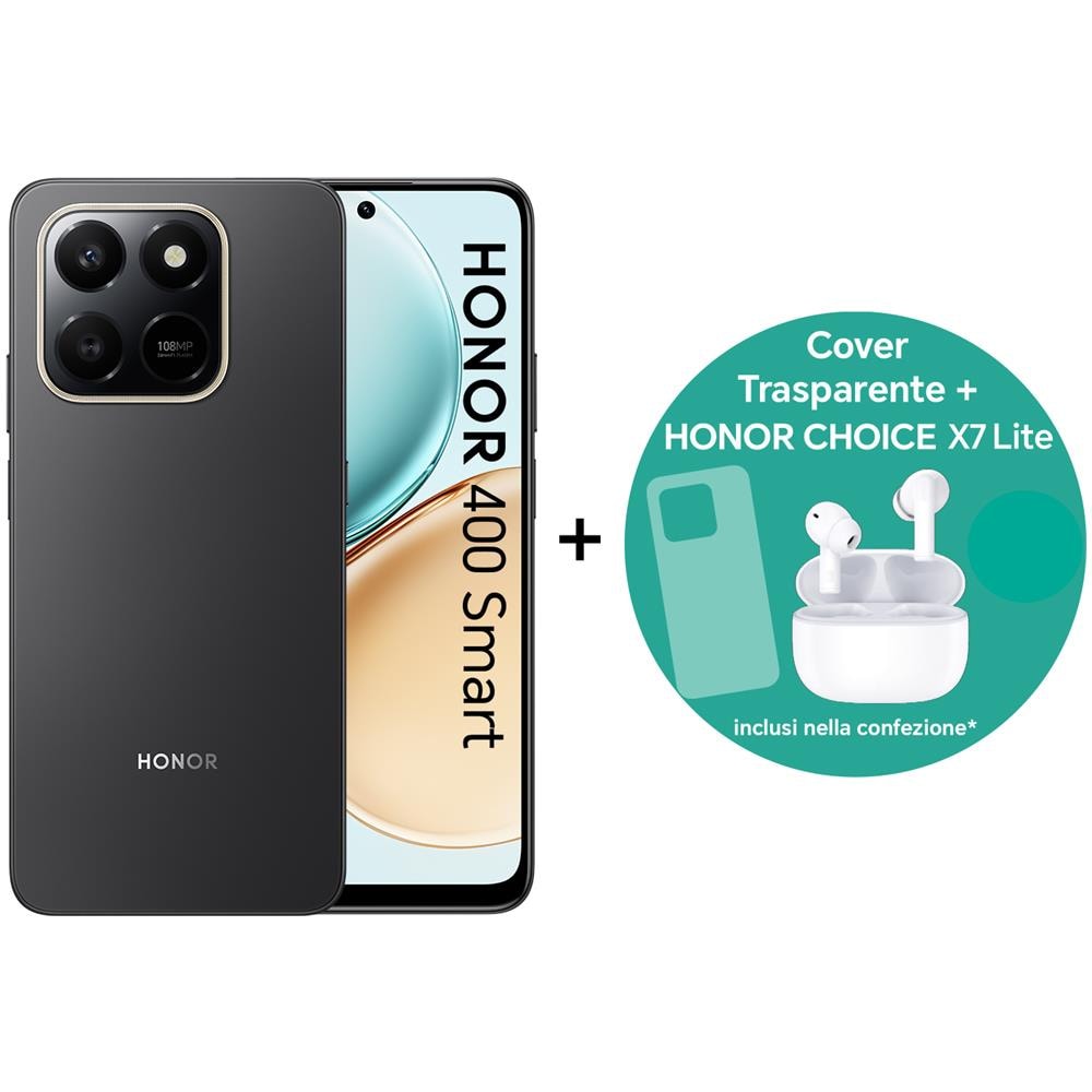 400 Smart 5G 256GB 8GB Ram Display 6,77" HD 120Hz Main Camera 108MP DualSim USB Typpe-C Snapdragon 685 Android 6500mAh Velvet Black + Choice Earbuds X7 Lite White (Bundle) - Foto 1