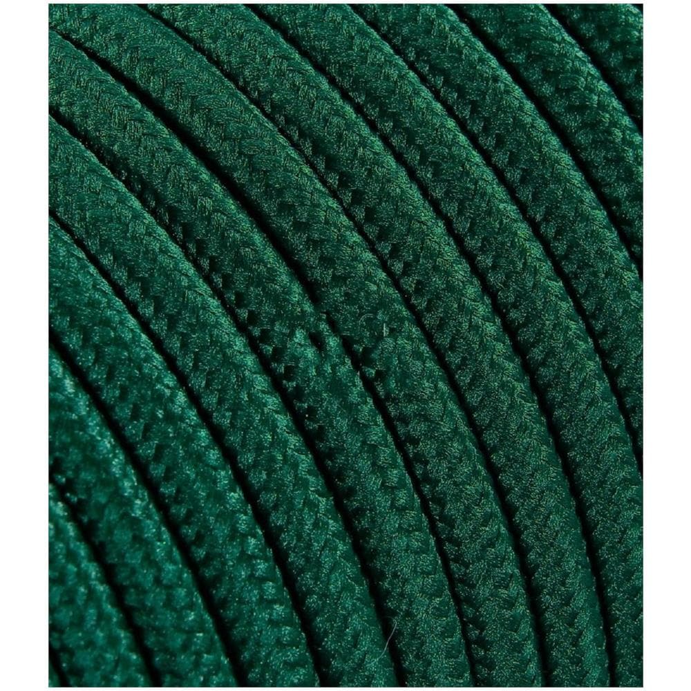 Cavo Elettrico Tondo Rivestito In Tessuto Colorato Verde Petrolio 10 Metri 2x0,75 Rotondo Per Lampadari, Lampade, Abat Jour, Design. Made In Italy! - Foto 1