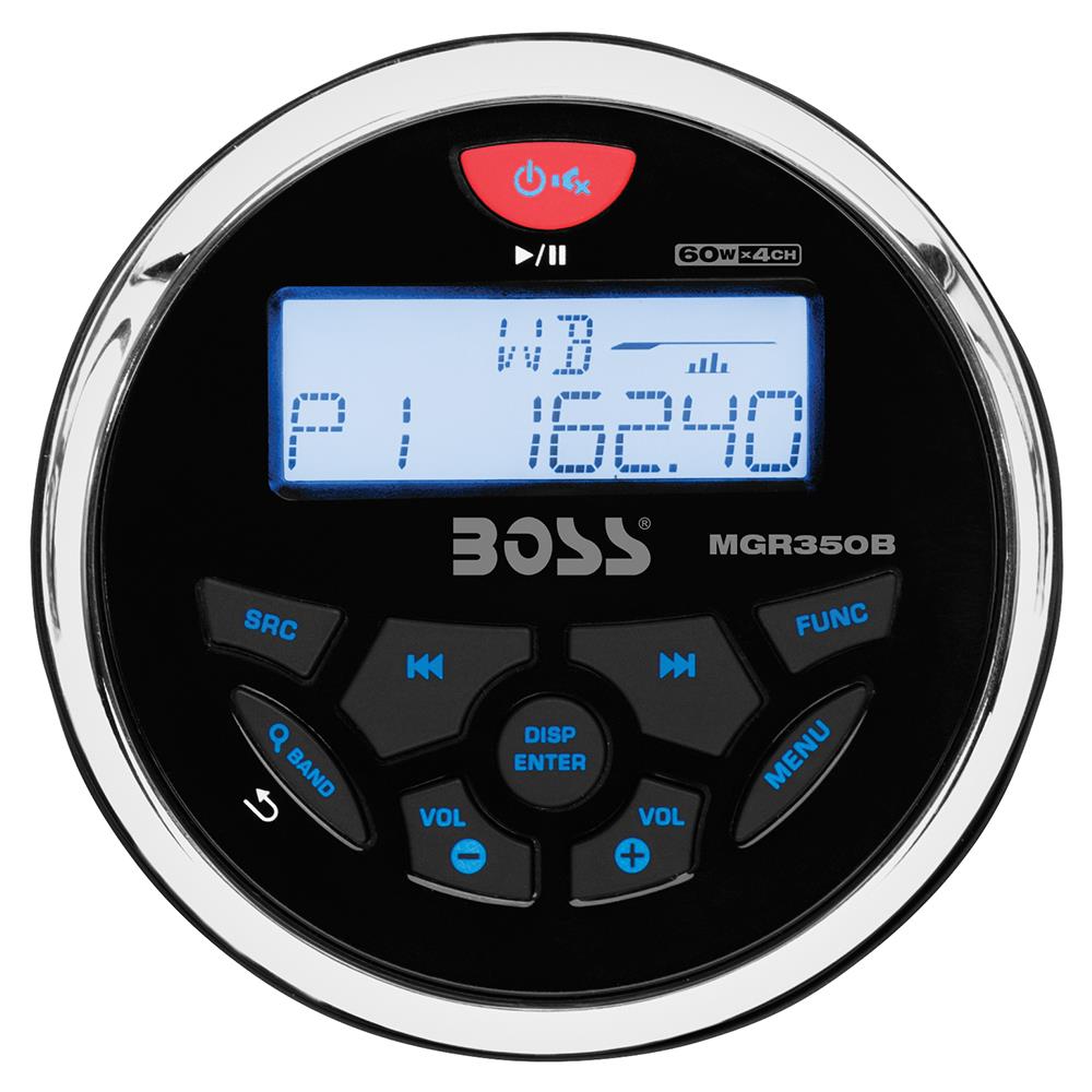 Stereo Da Cruscotto Boss Audio Marine Mgr350b - 60 Watts X 4 - No Cd / Dvd - Foto 1