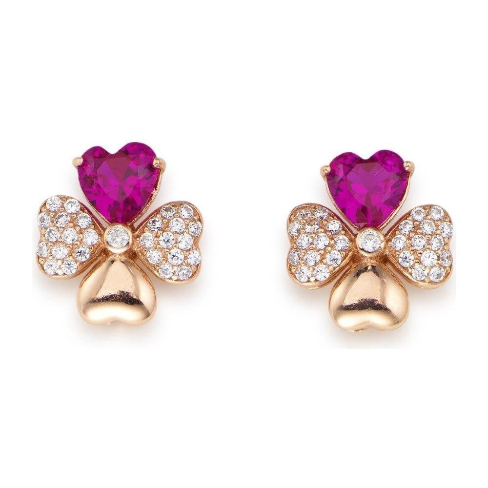 Orecchini In Argento 925 - Collezione Amore - Colore Rosè - Misura Unica - Foto 1