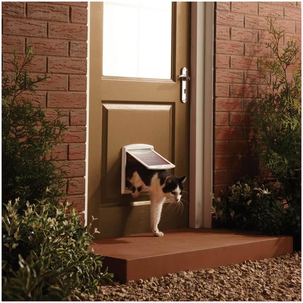 Porta per Animali a 2 Direzioni 715 Piccola 17,8x15,2cm Bianca - Foto 2