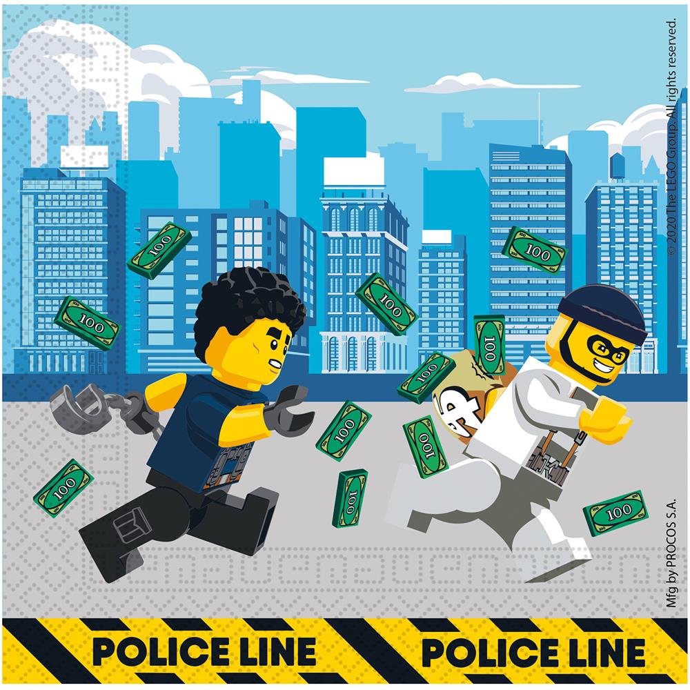 Procos - 20 Tovaglioli Di Carta Fsc Lego City - Foto 1