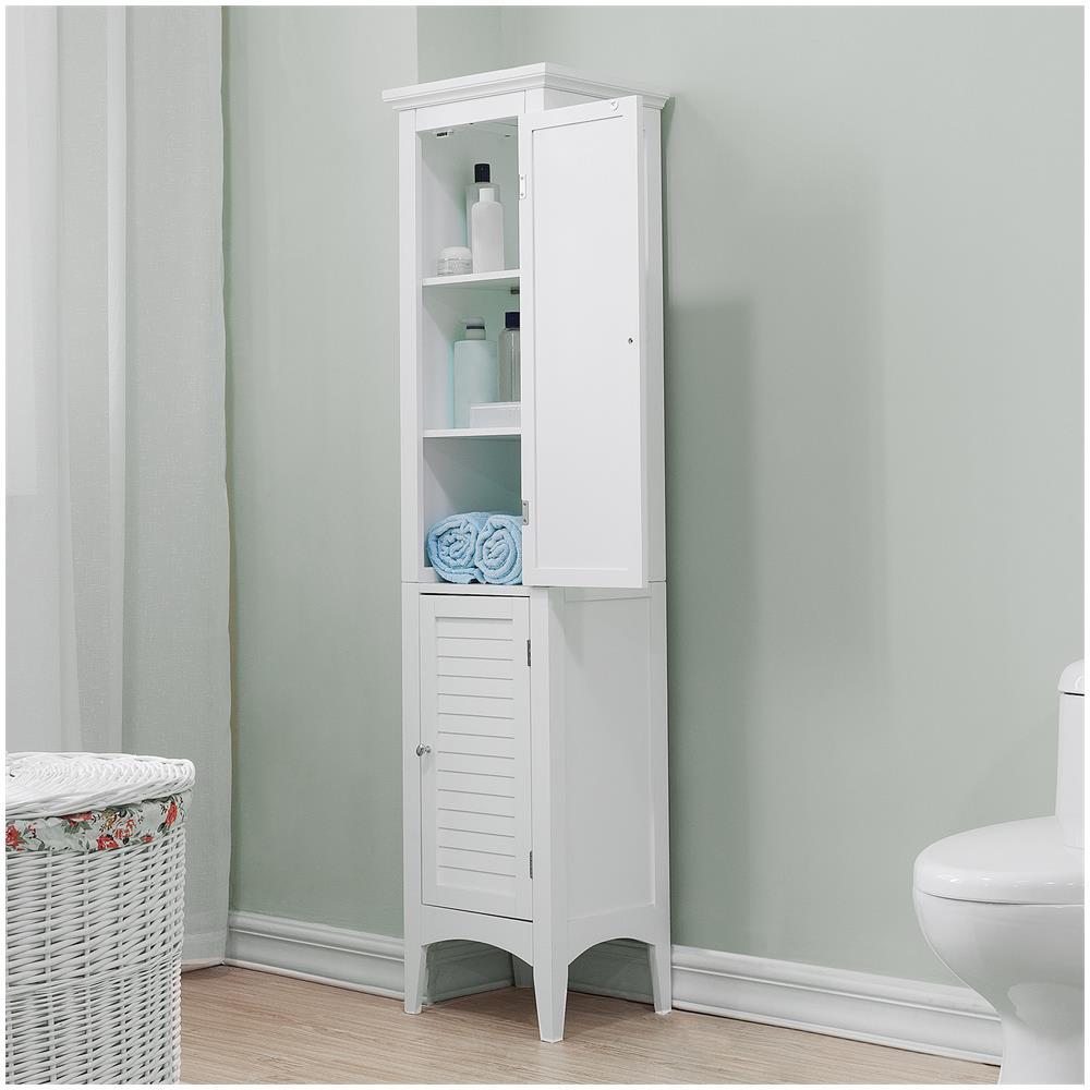 Teamson Home Neal Arredo Bagno Armadietto In Legno Con Specchi Bianco 7442 - 7