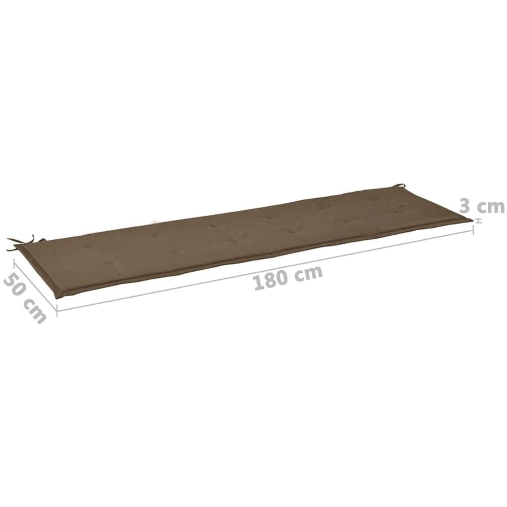 Cuscino per Panca da Giardino Grigio Talpa 180x50x4 cm - Foto 7