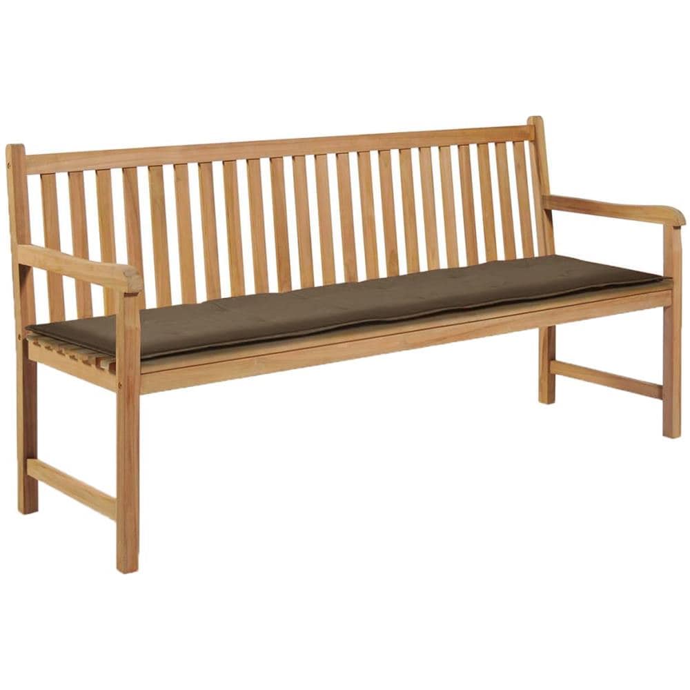 Cuscino per Panca da Giardino Grigio Talpa 180x50x4 cm - Foto 1