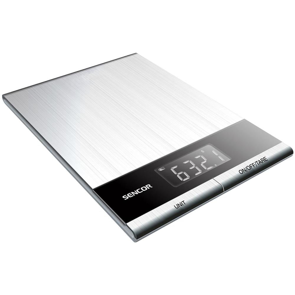 Bilancia Digitale da Cucina con Superficie in Acciaio Inox Portata 5 Kg Colore Inox - Foto 1